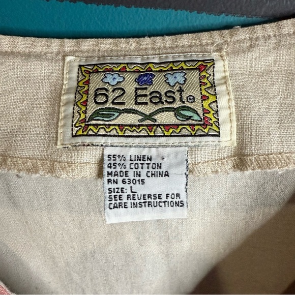 62 East Beige Linen Blend Vest - Picture 7 of 11